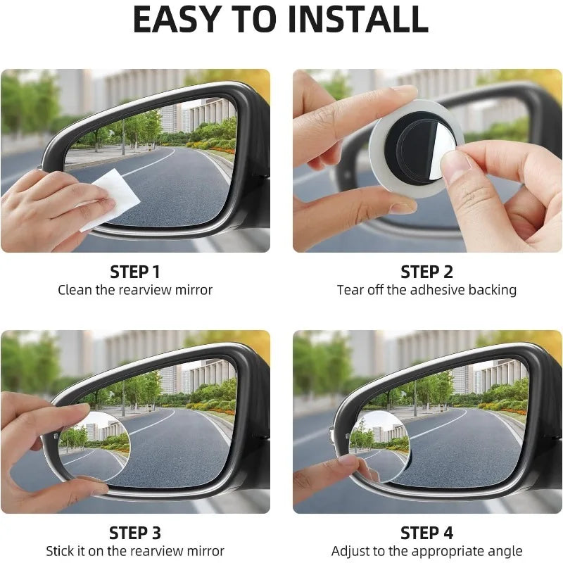 2pcs Blind Spot Mirror for Car, HD Frameless Wide-Angle Convex Mirror for Side View Mirror Blindspot for Car, SUV, Truck