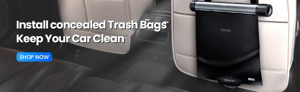 Baseus Car Trash Bin Alloy Garbage Can For Car Dustbin Waste Rubbish Basket Bin Organizer Storage Holder Bag Auto Accessories