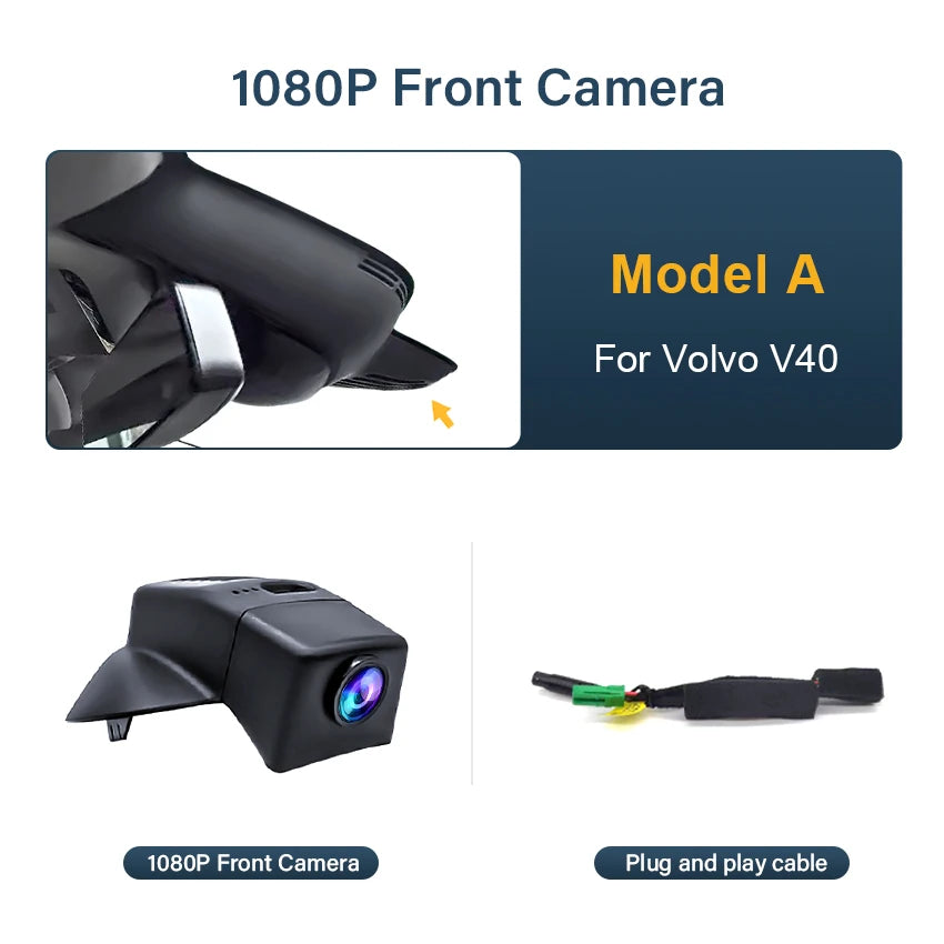 Dash Cam For Volvo V40 2015 2016 2017 2018 2019 2020,Plug and Play Car DVR 4K 2160P Dashcam For Car Camera Video Recorder