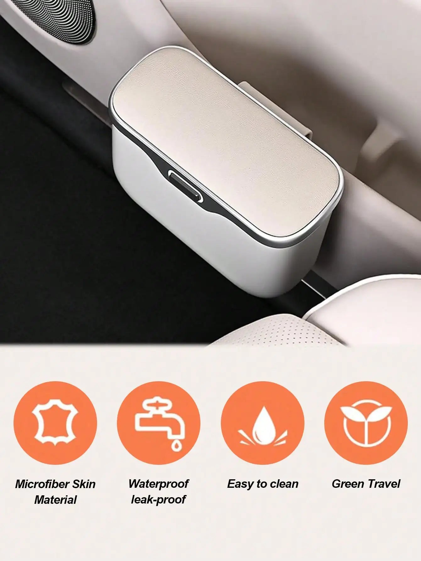 Multi-Functional Car Trash Bin – ABS Material, Serving as a Car Trash Can, Storage Box and Storage Bag