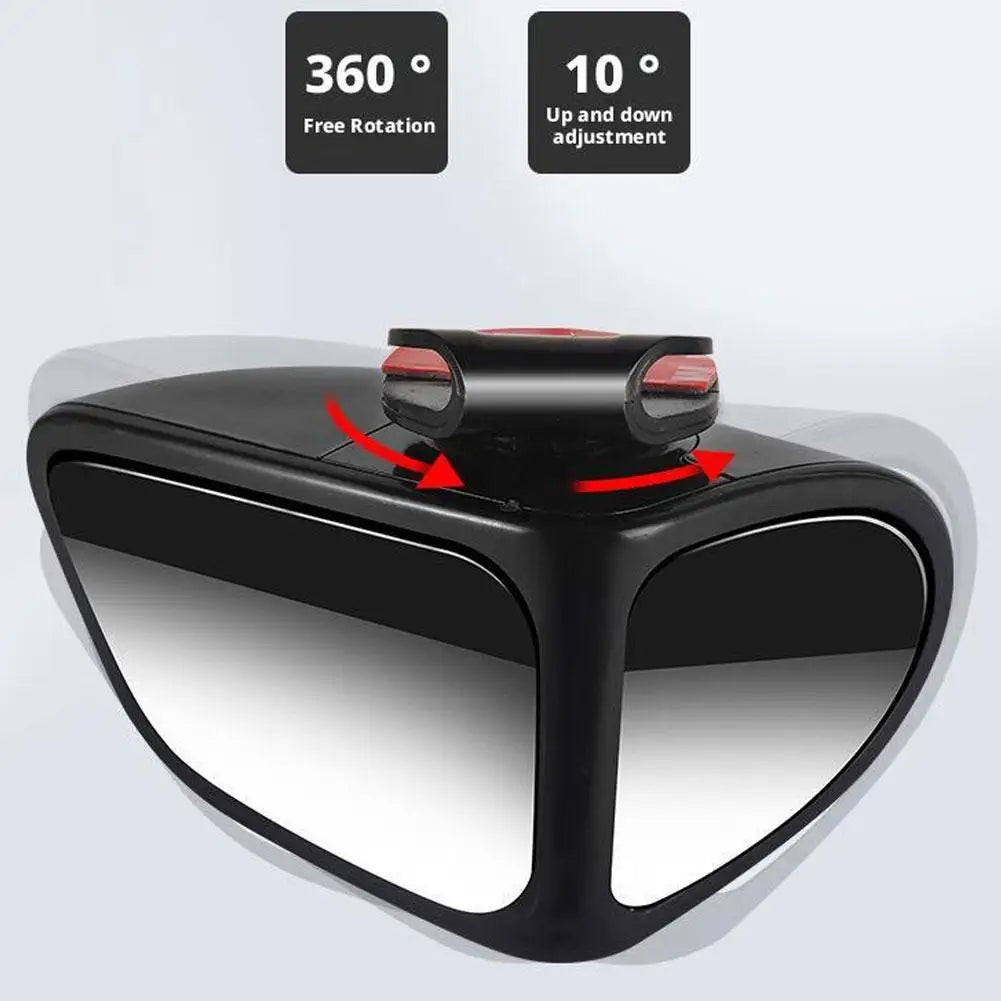 2pcs Universal Blind Spot Mirrors 360° Adjustable Wide-Angle View HD Side Rear Rearview Mirror Auto Auxiliary Rearview