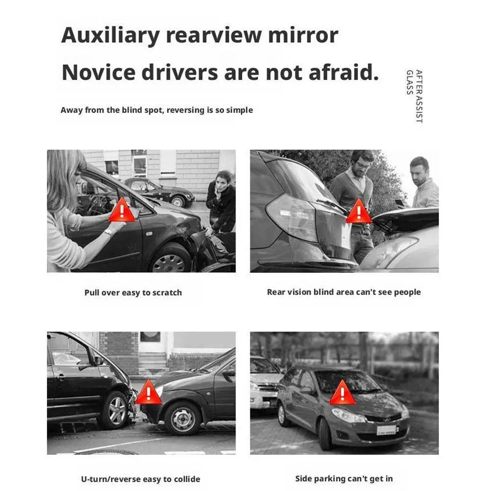 2pcs Universal Blind Spot Mirrors 360° Adjustable Wide-Angle View HD Side Rear Rearview Mirror Auto Auxiliary Rearview