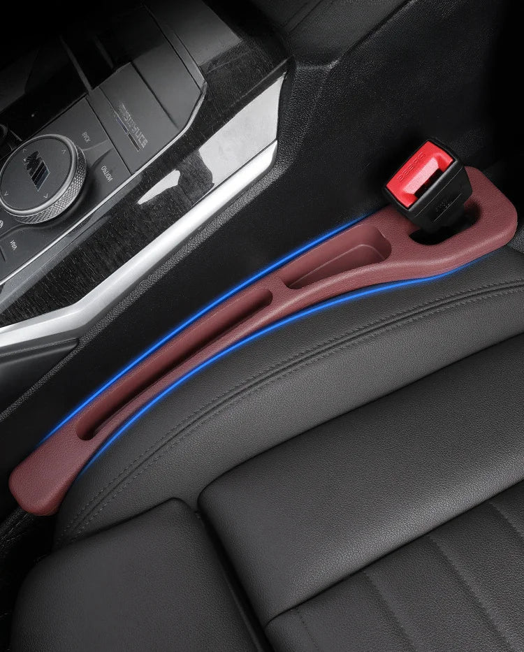 2pcs Car Seat Gap Filler Set - Soft Elastic Multi-Pocket Organizer, Leakproof Anti-Loss, Fits Sedans/SUVs/Trucks