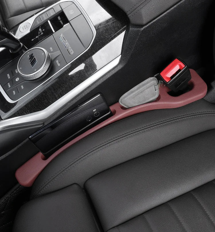 2pcs Car Seat Gap Filler Set - Soft Elastic Multi-Pocket Organizer, Leakproof Anti-Loss, Fits Sedans/SUVs/Trucks