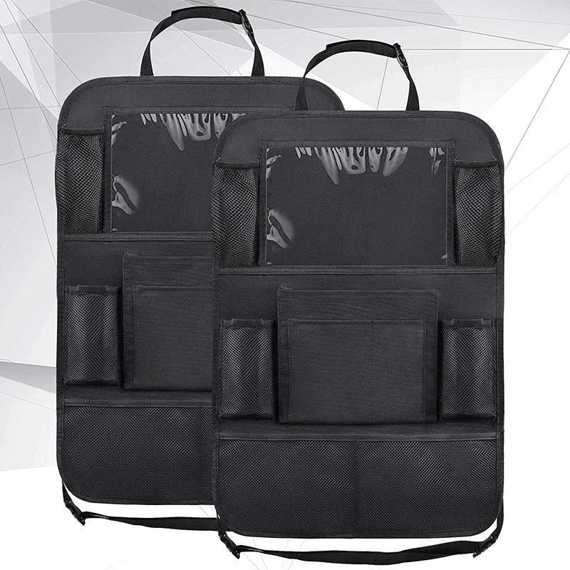 Car Seat Back Organizer 9 Storage Pockets with Touch Screen Tablet Holder Protector for Kids Children Car Accessories