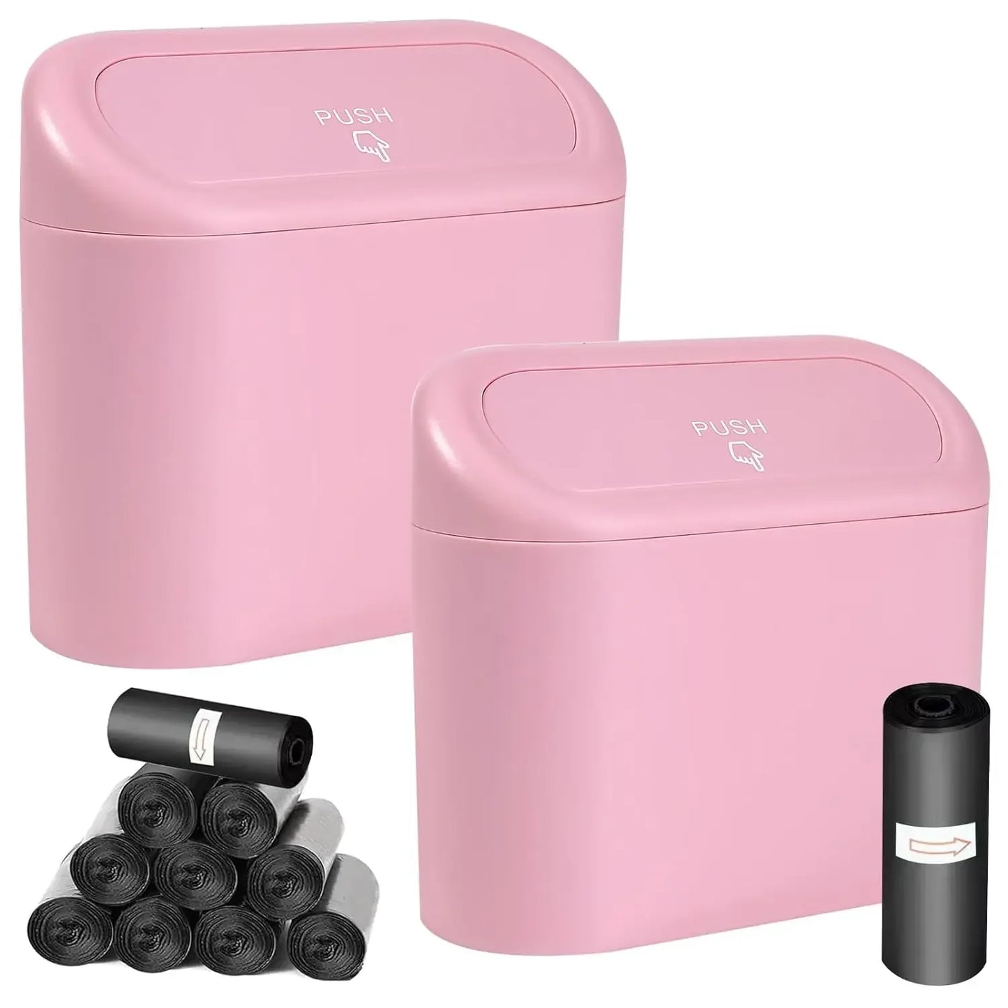 Car Trash Can Hanging Dustbin Garbage Box with Lid Car Interior Storage Case Trash Door Seat Clip Stand Holder Car Accessories