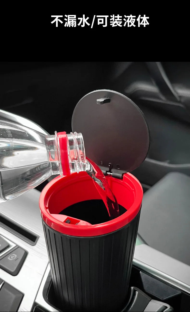Universal Car Trash Bin Can Mini Auto Dust Organizer Car Interior Rubbish Bag Garbage Container Storage Box Bucket Auto Accessor