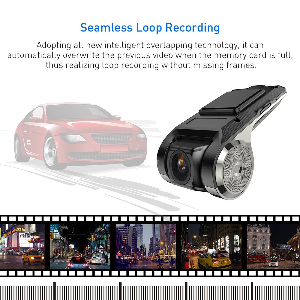 ADAS Dashcam For Car mounted Android navigation system, USB 1080P driving recorder, built-in driving assistance functio