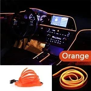 1-5M Car Interior Lights LED Strip Atmosphere Lamp DIY Styling Decorative Light USB EL Wiring Auto Interior Decor Accessories