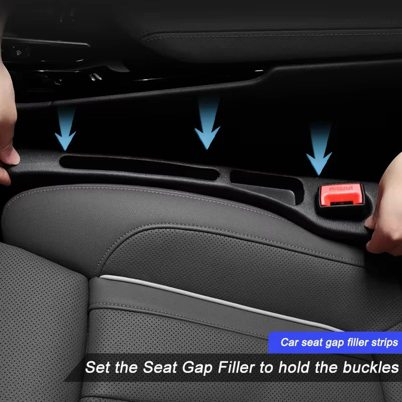 1 Pair Car Seat Gap Filler Organizer Universal Car Seat Gap Anti-leak Stopper Strip Slot Seat Gap Storage Organizer Accessory