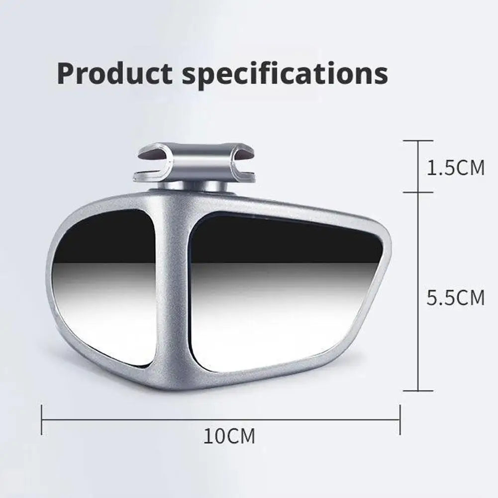 2pcs Universal Blind Spot Mirrors 360° Adjustable Wide-Angle View HD Side Rear Rearview Mirror Auto Auxiliary Rearview