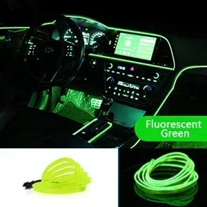 1-5M Car Interior Lights LED Strip Atmosphere Lamp DIY Styling Decorative Light USB EL Wiring Auto Interior Decor Accessories