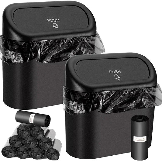 Car Trash Can (With Lid), Small Car Trash Can, Leak-Proof Mini Car Supplies