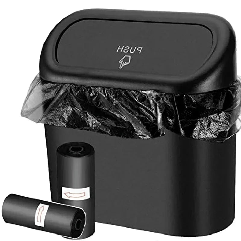 Car Trash Can (With Lid), Small Car Trash Can, Leak-Proof Mini Car Supplies