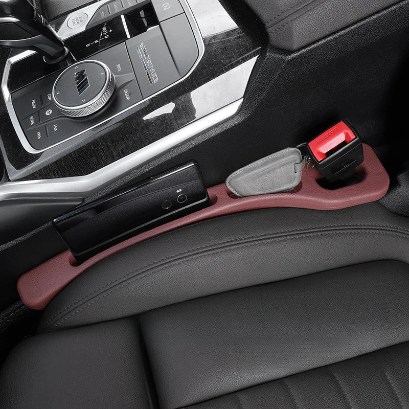 2pcs Car Seat Gap Filler Set - Soft Elastic Multi-Pocket Organizer, Leakproof Anti-Loss, Fits Sedans/SUVs/Trucks