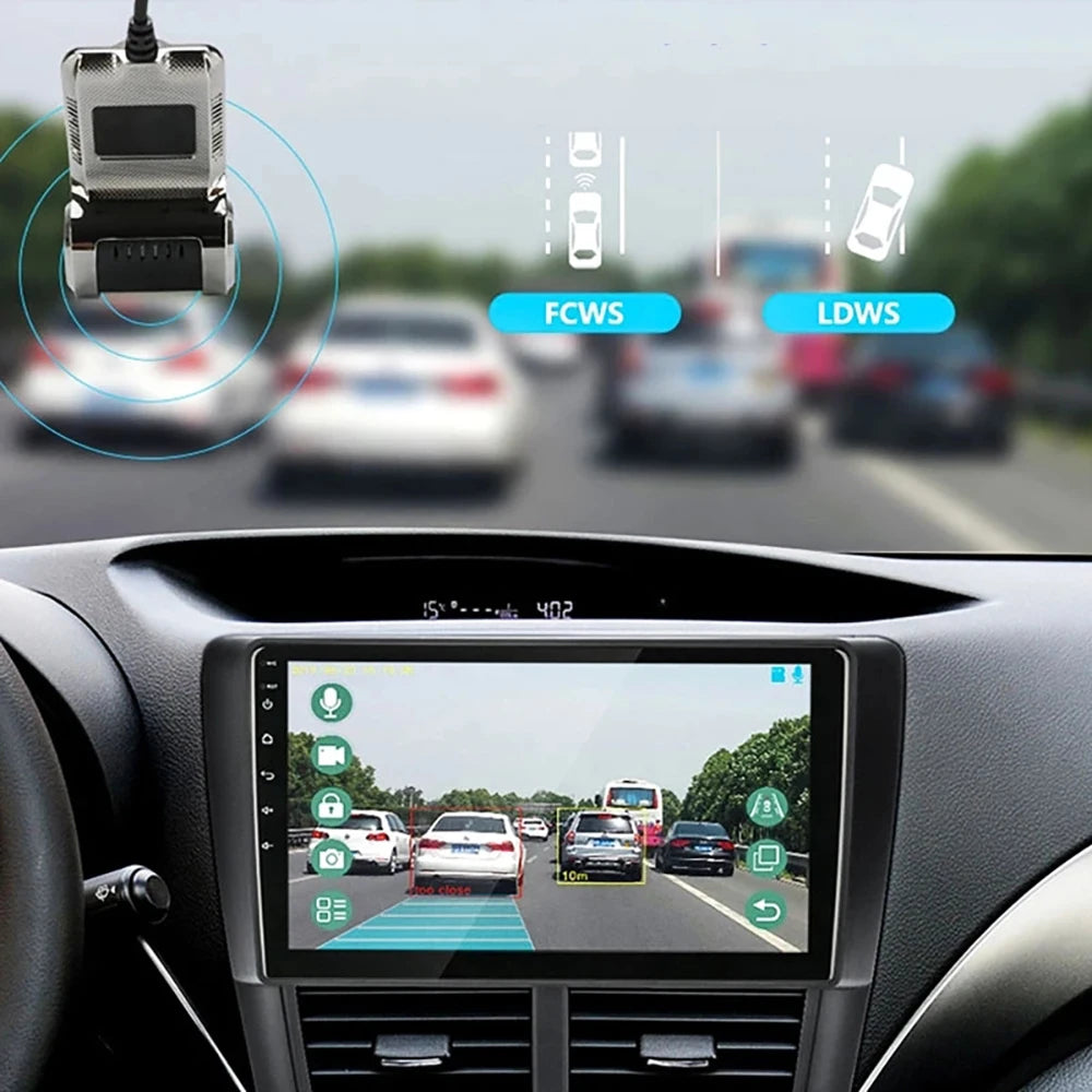 ADAS Dashcam For Car mounted Android navigation system, USB 1080P driving recorder, built-in driving assistance functio