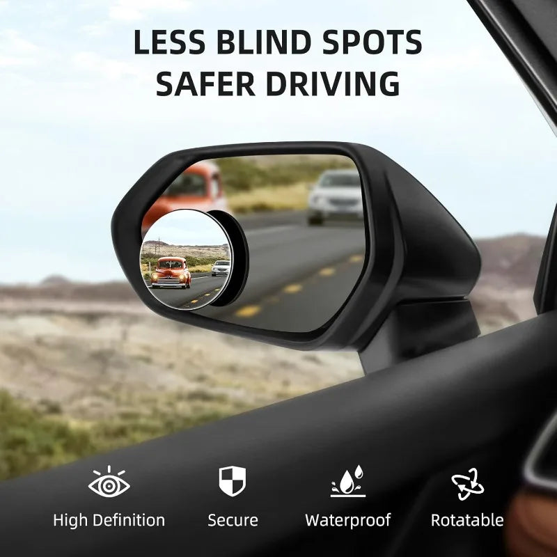 2pcs Blind Spot Mirror for Car, HD Frameless Wide-Angle Convex Mirror for Side View Mirror Blindspot for Car, SUV, Truck
