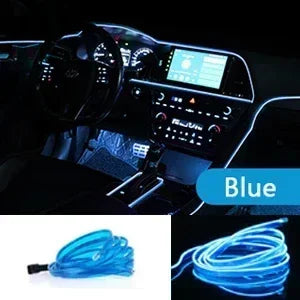 1-5M Car Interior Lights LED Strip Atmosphere Lamp DIY Styling Decorative Light USB EL Wiring Auto Interior Decor Accessories