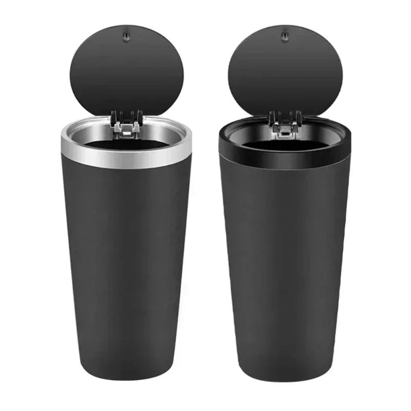 Car Trash Bin Car Interior Rubbish Box Garbage Container Car Cup Holder Trash Can Auto Ashtray Dust Organizer Storage Barrel