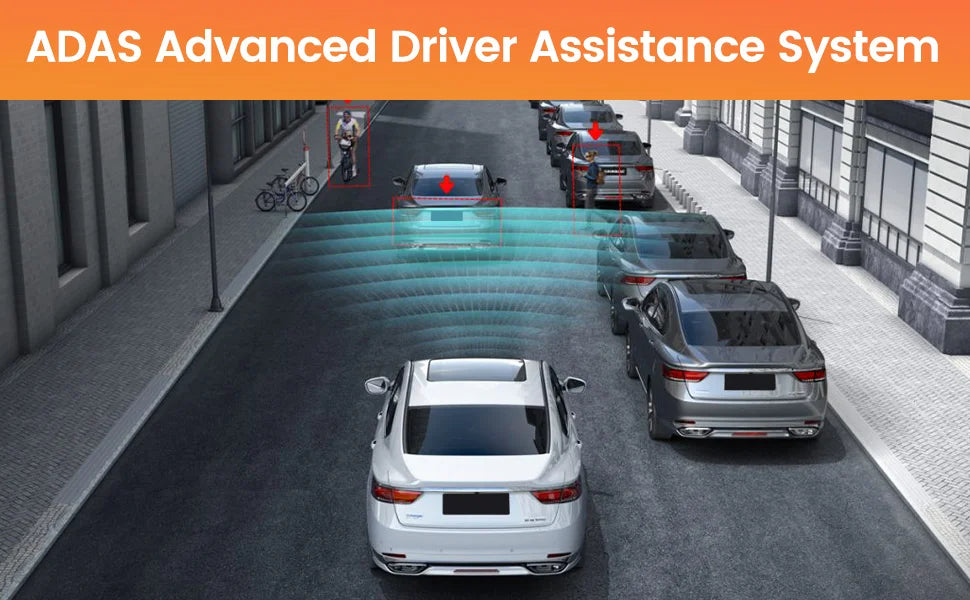 ADAS Dashcam For Car mounted Android navigation system, USB 1080P driving recorder, built-in driving assistance functio
