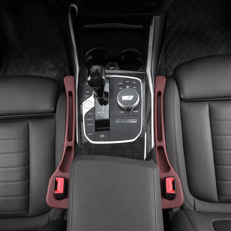 2pcs Car Seat Gap Filler Set - Soft Elastic Multi-Pocket Organizer, Leakproof Anti-Loss, Fits Sedans/SUVs/Trucks