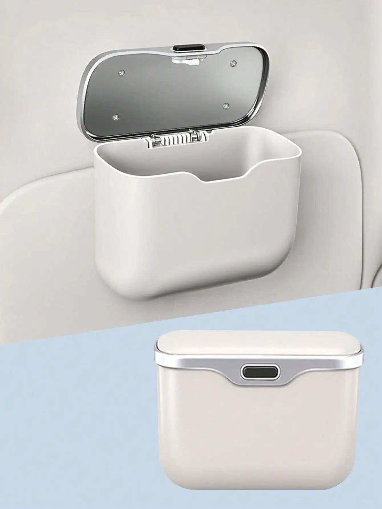 Multi-Functional Car Trash Bin – ABS Material, Serving as a Car Trash Can, Storage Box and Storage Bag