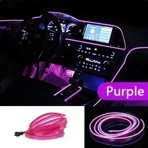 1-5M Car Interior Lights LED Strip Atmosphere Lamp DIY Styling Decorative Light USB EL Wiring Auto Interior Decor Accessories