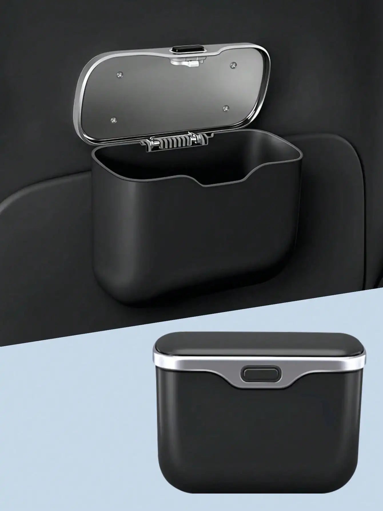 Multi-Functional Car Trash Bin – ABS Material, Serving as a Car Trash Can, Storage Box and Storage Bag