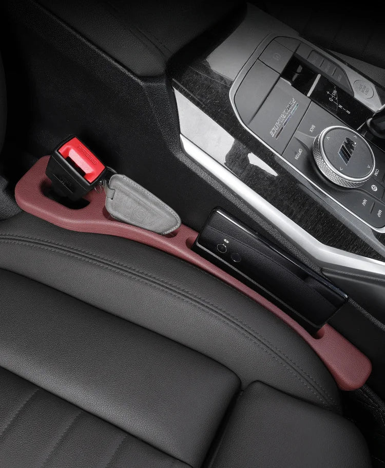 2pcs Car Seat Gap Filler Set - Soft Elastic Multi-Pocket Organizer, Leakproof Anti-Loss, Fits Sedans/SUVs/Trucks