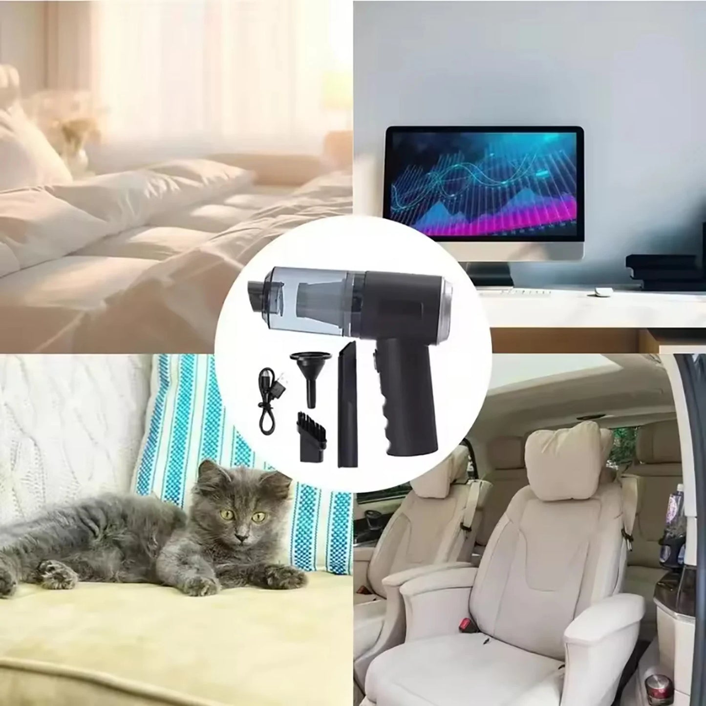 2025 Car Vacuum Cleaner Portable Small VacuumCleaner For Multi Purpose Vehicles Small Household Pump Handheld Car Vacuum Cleaner