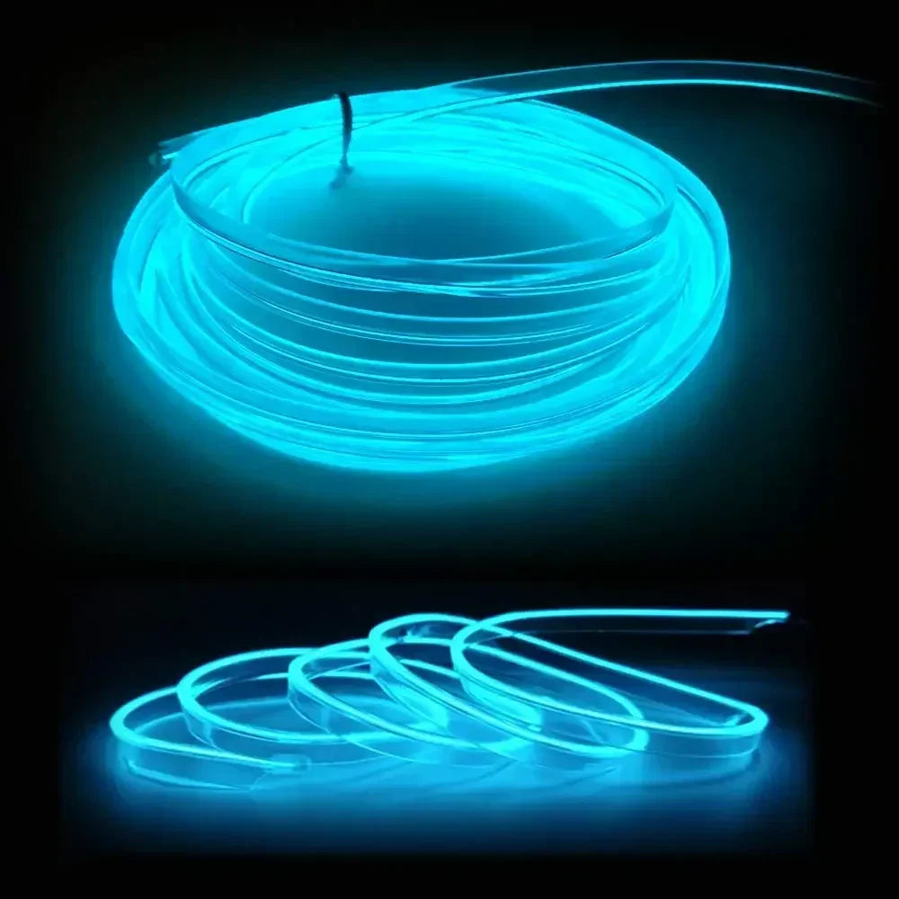 1-5M Car Interior Lights LED Strip Atmosphere Lamp DIY Styling Decorative Light USB EL Wiring Auto Interior Decor Accessories