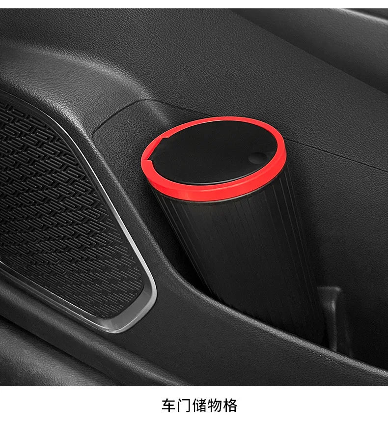 Universal Car Trash Bin Can Mini Auto Dust Organizer Car Interior Rubbish Bag Garbage Container Storage Box Bucket Auto Accessor