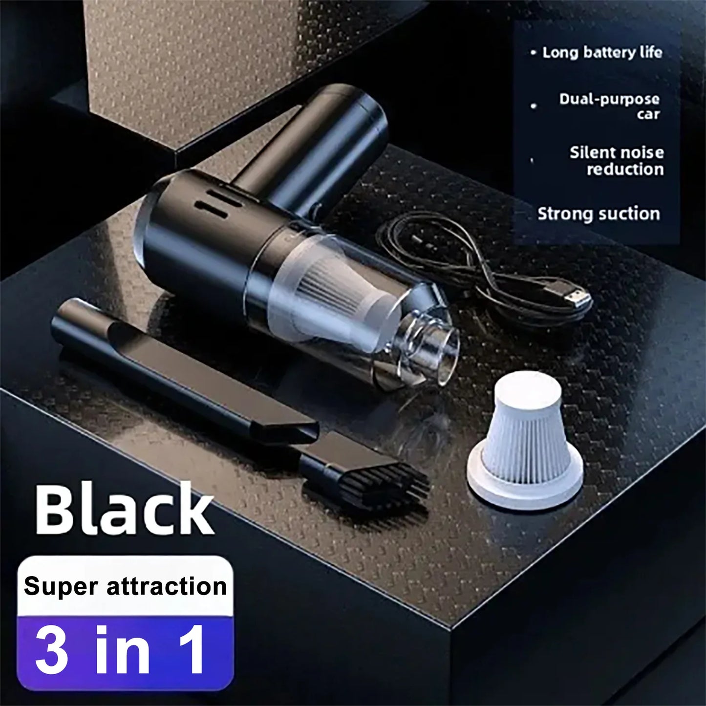 2025 Car Vacuum Cleaner Portable Small VacuumCleaner For Multi Purpose Vehicles Small Household Pump Handheld Car Vacuum Cleaner