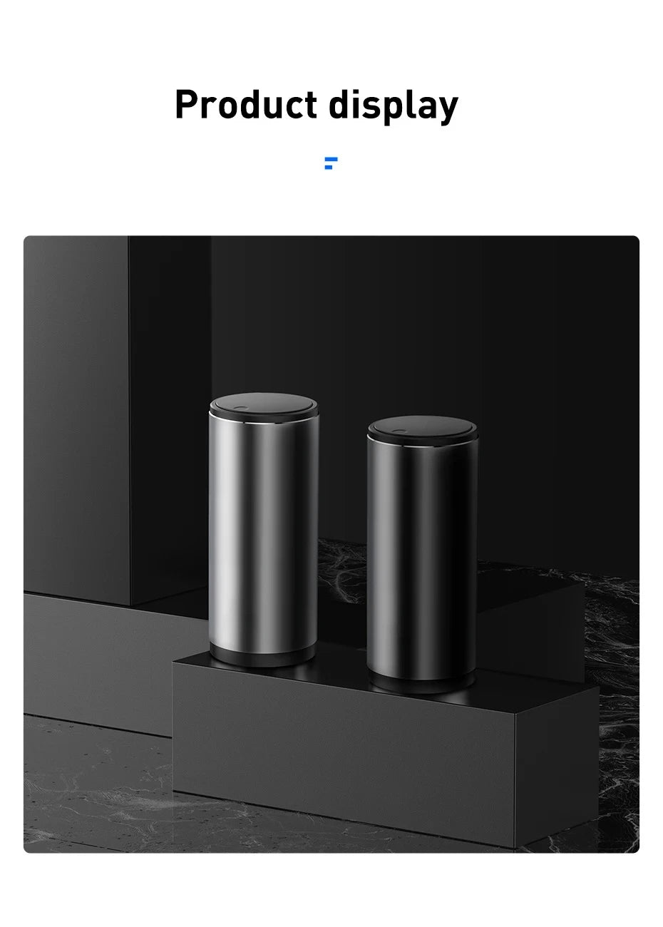 2026 NEW Car Trash Bin Alloy Garbage Can For Car Dustbin Waste Rubbish Basket Bin Organizer Storage Holder Bag Auto Accessories