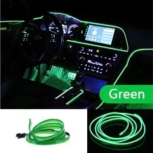 1-5M Car Interior Lights LED Strip Atmosphere Lamp DIY Styling Decorative Light USB EL Wiring Auto Interior Decor Accessories