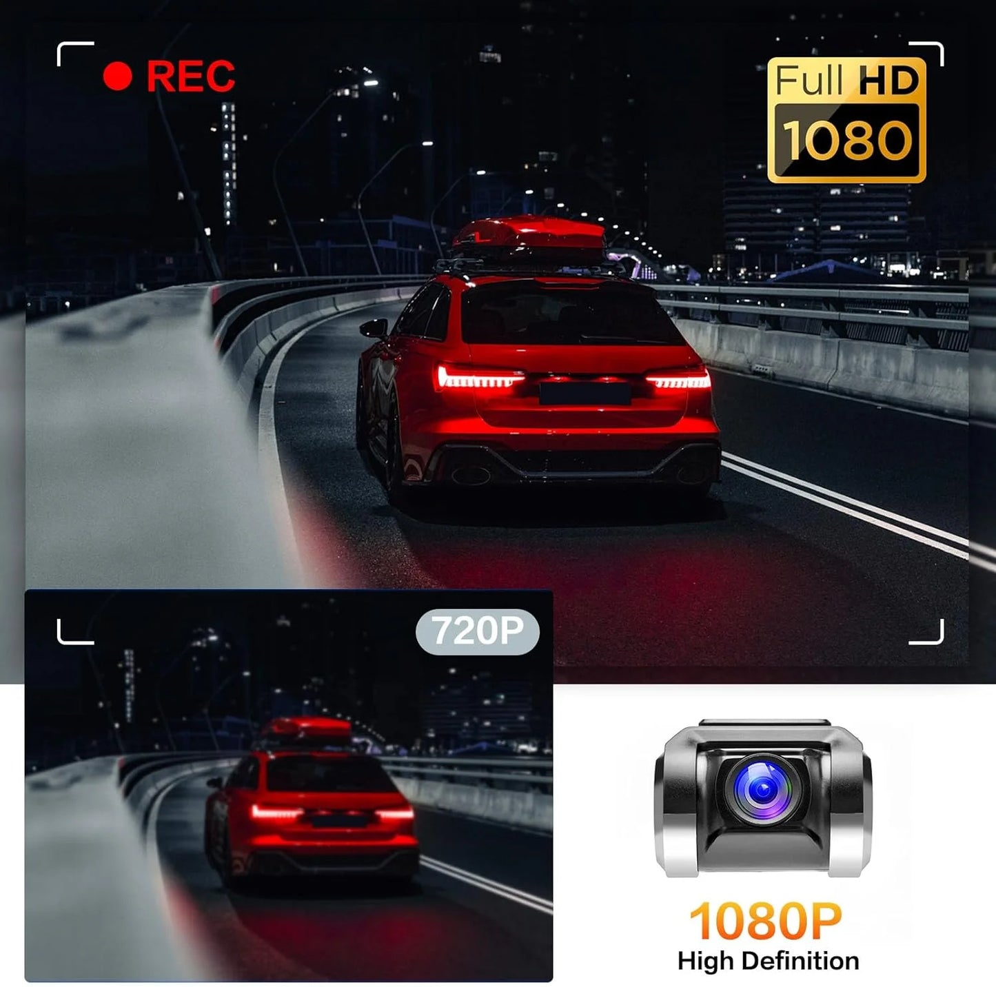 ADAS Dashcam For Car mounted Android navigation system, USB 1080P driving recorder, built-in driving assistance functio