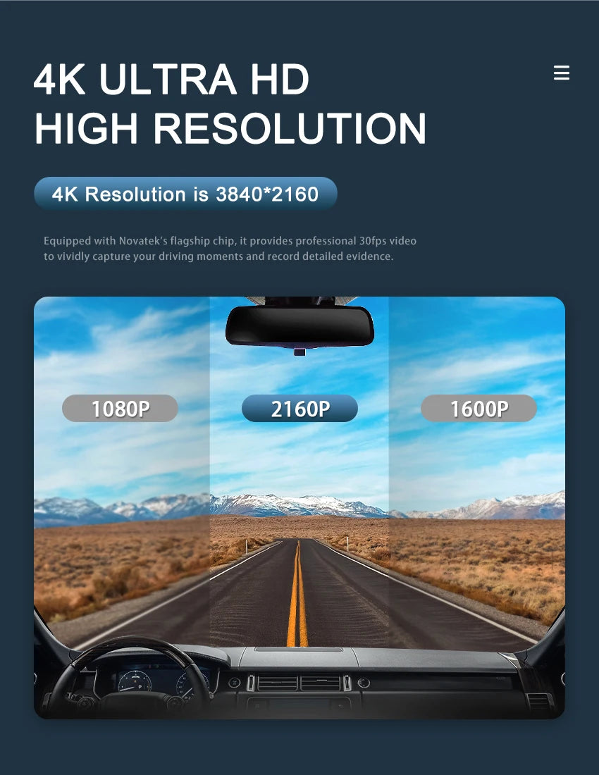 Dash Cam For Volvo V40 2015 2016 2017 2018 2019 2020,Plug and Play Car DVR 4K 2160P Dashcam For Car Camera Video Recorder
