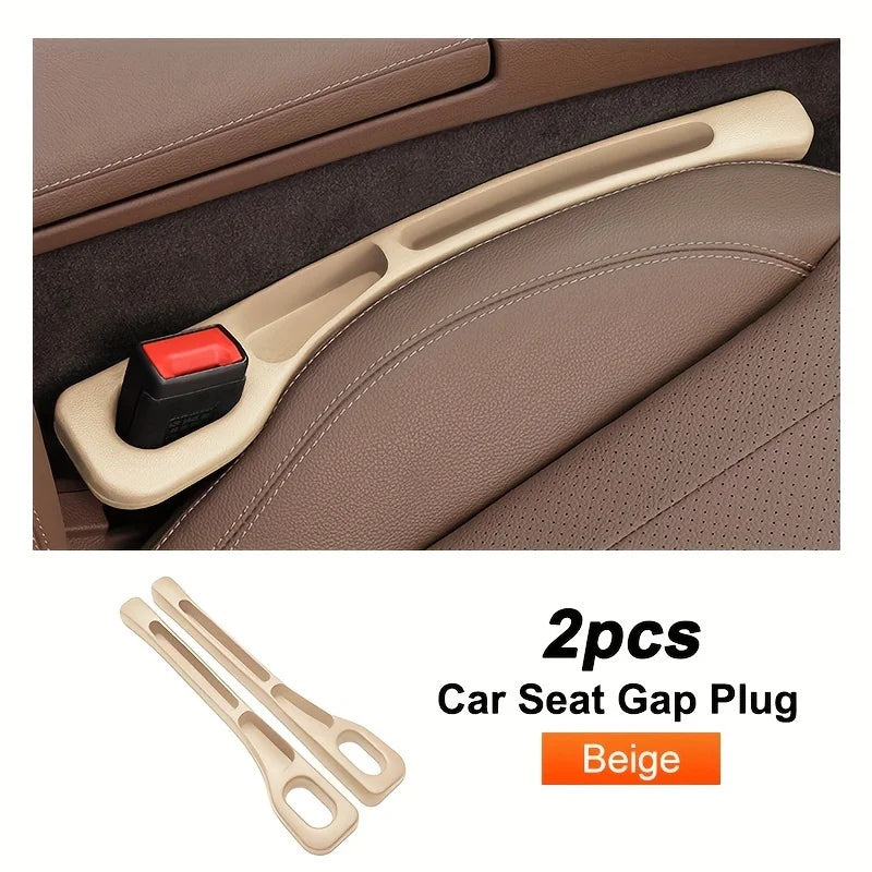2pcs Car Seat Gap Filler Set - Soft Elastic Multi-Pocket Organizer, Leakproof Anti-Loss, Fits Sedans/SUVs/Trucks