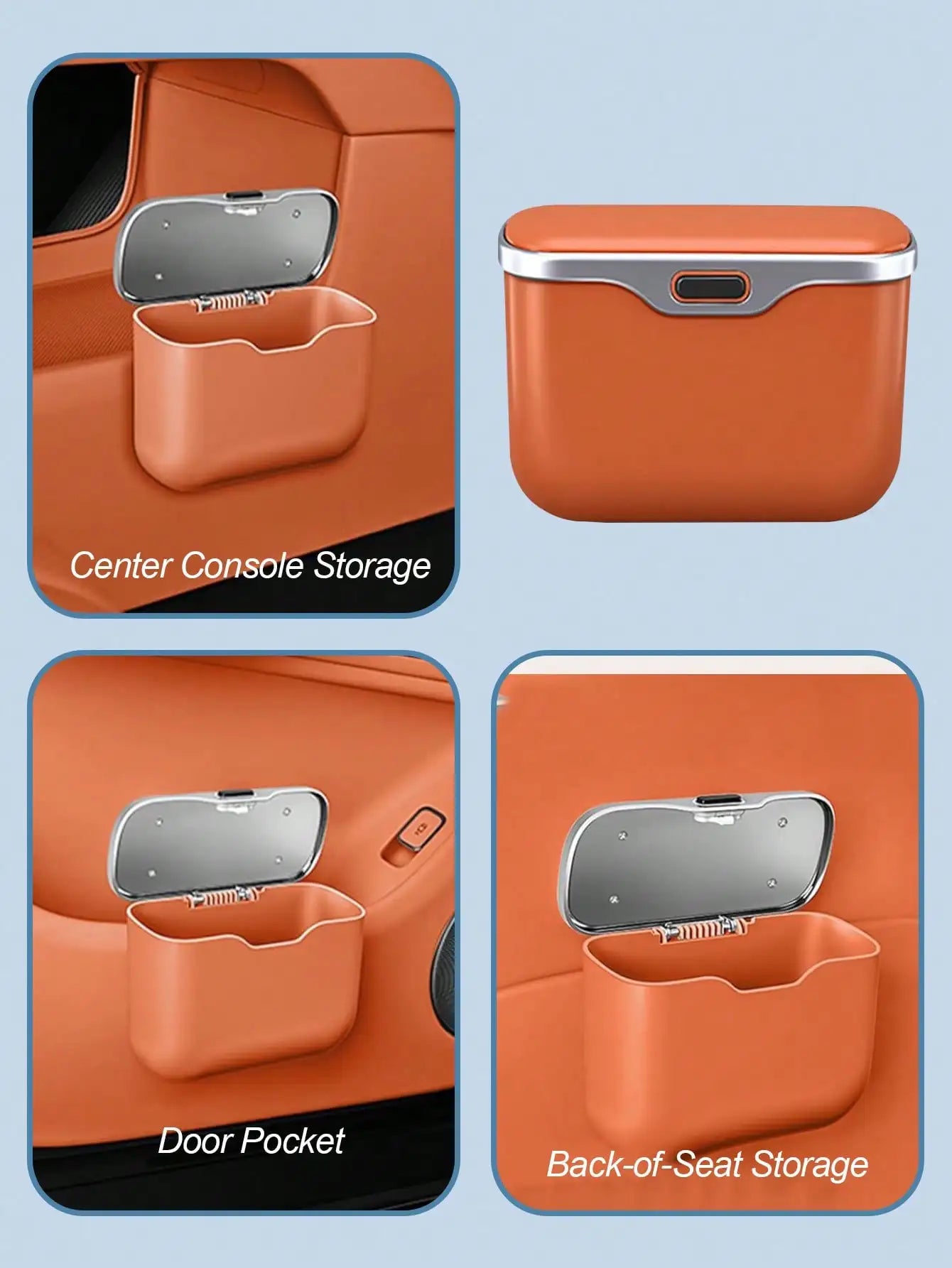Multi-Functional Car Trash Bin – ABS Material, Serving as a Car Trash Can, Storage Box and Storage Bag
