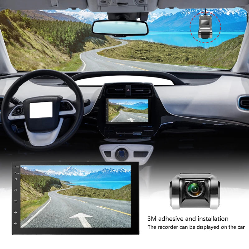 ADAS Dashcam For Car mounted Android navigation system, USB 1080P driving recorder, built-in driving assistance functio